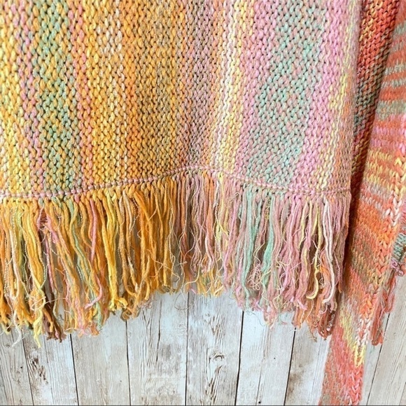 Free People Radiate Striped Pullover Fringed Confetti Combo Sweater Size XS Wmn - Picture 7 of 11